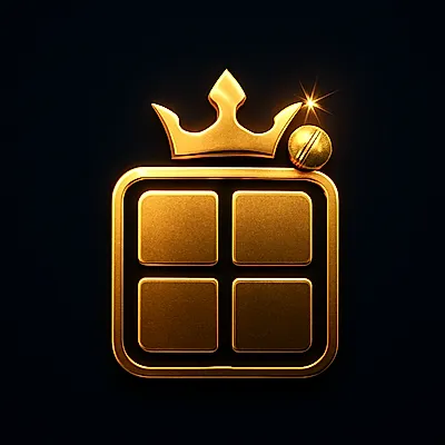 Four-tile golden bento grid glyph for all IPL ID live cricket and casino games