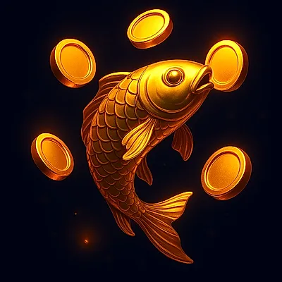 Golden arcade dragon fish icon for fishing multiplier games on IPL ID