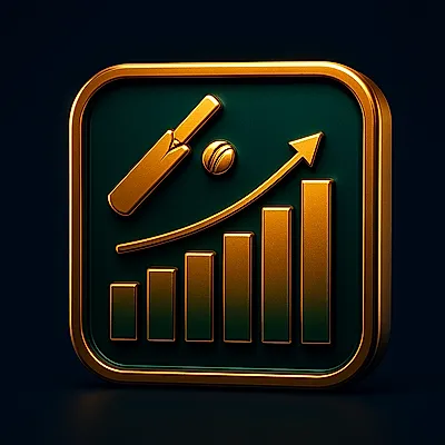 Glowing stadium live scoreboard icon for ball-by-ball IPL live score and odds