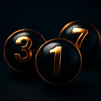 Golden numbered lottery balls icon for instant draw games on IPL ID