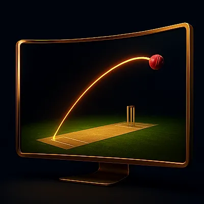 Virtual sports stadium screen icon for 24/7 simulated cricket betting