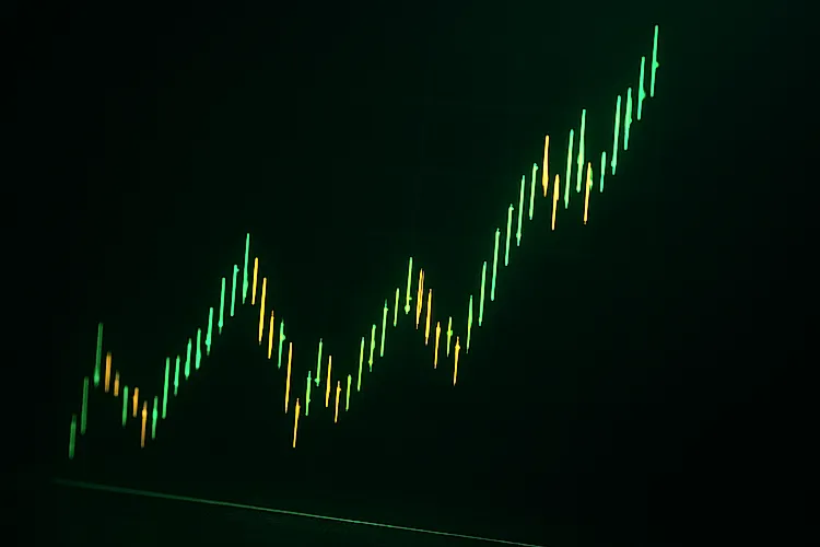 Close-up of live cricket odds board showing decimal back and lay movements during an IPL over