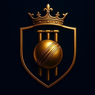 iplid.io gold cricket ball and stumps monogram logo mark